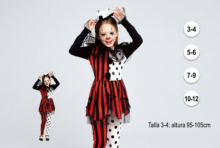 Disfraz de Payaso para Niña Set Completo