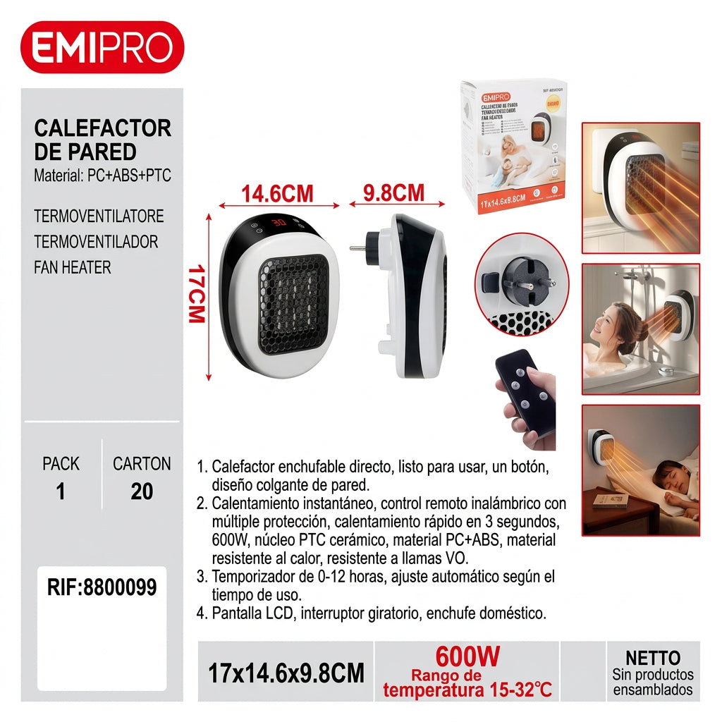 EMI TERMOVENTILADOR 600W