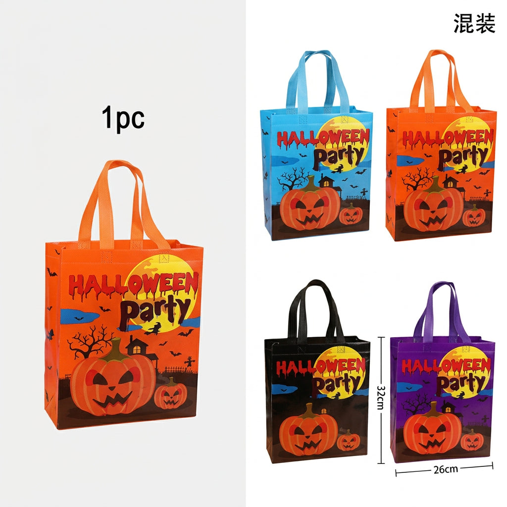 Bolsa de Tela No Tejida Laminada para Halloween 1 Unidad