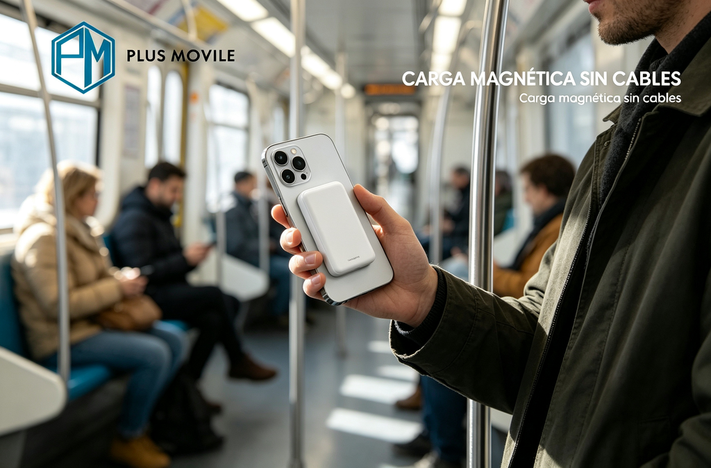 Batería Portátil Magnética Plus Movile 5000mAh | Carga Inalámbrica Magnética