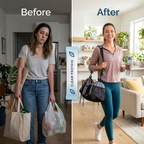 Before and after: exhausted running errands vs full of energy with Clear Protein