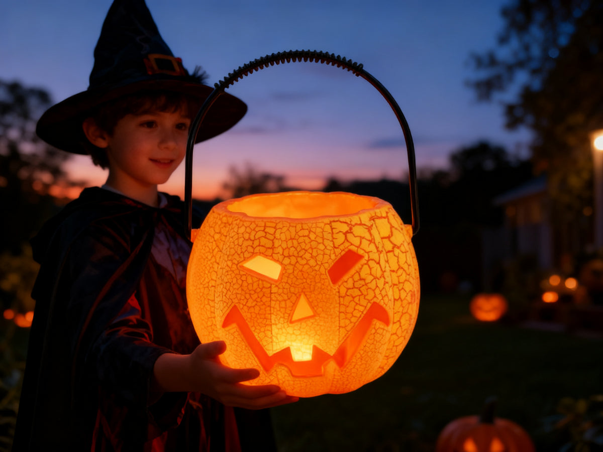 Calabaza de Halloween con Luces y Sonido