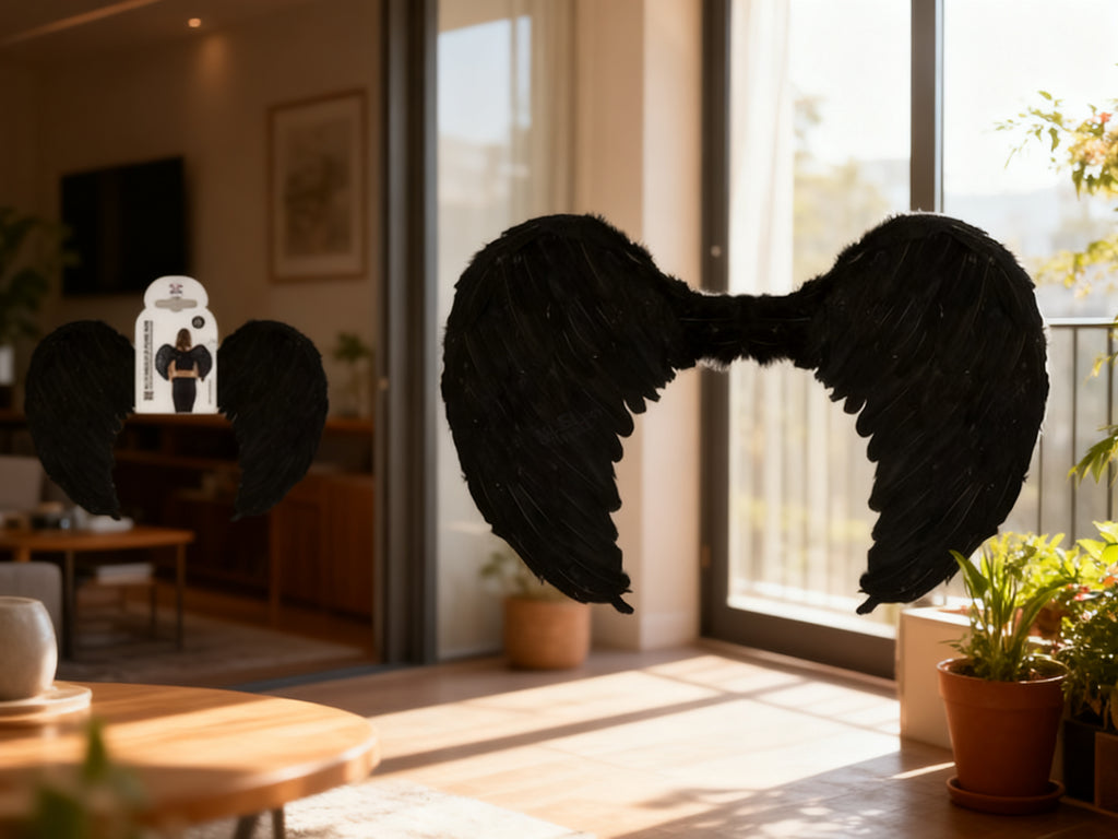 Alas de Ángel con Plumas Negras
