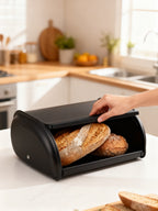 Panera Metalica con Tapa Quttin 34x23x14.5 cm