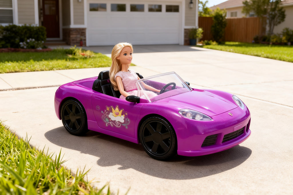 Coche Rosa Deportivo para Muñeca