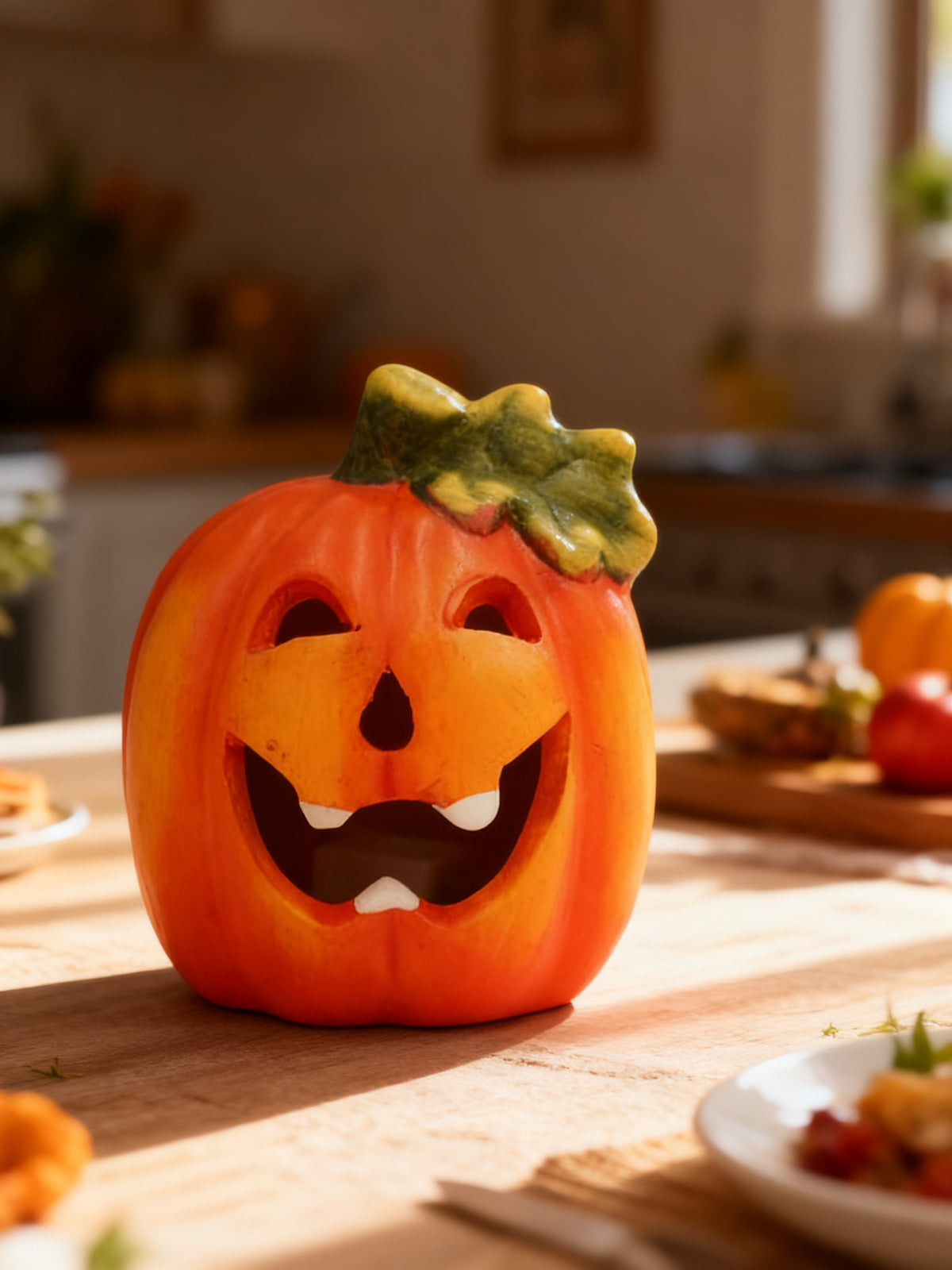 Lámpara Cálida de Cerámica para Halloween