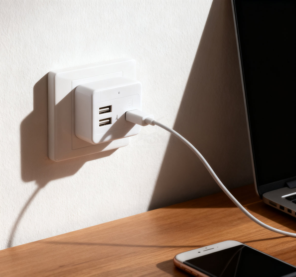 BASE DE PARED USB A+C 20W