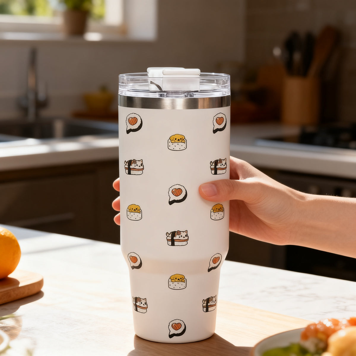 Mug Térmico 600ml Sushi Animales
