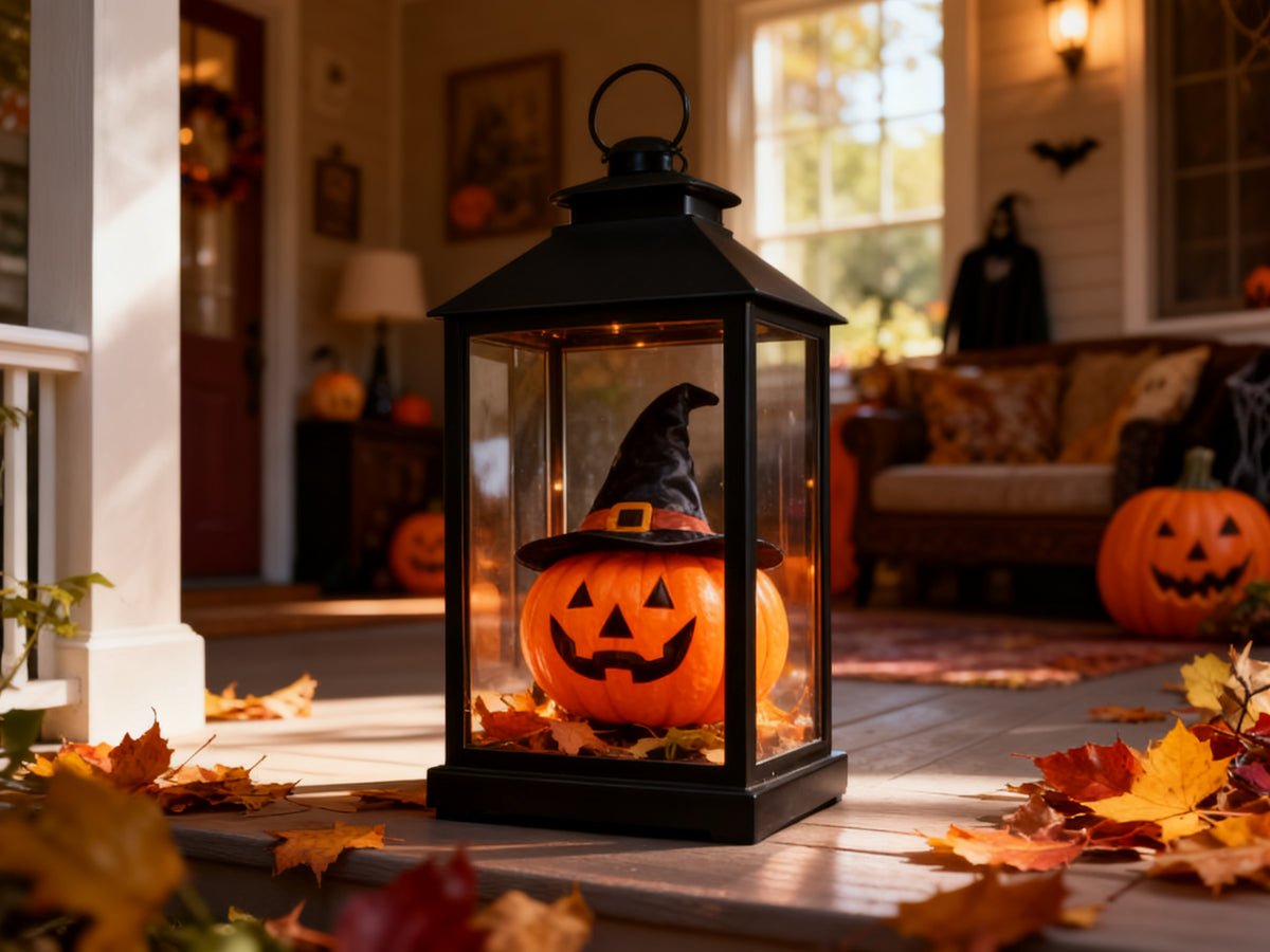 Lámpara Giratoria de Calabaza Halloween