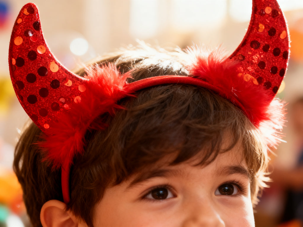 Diadema de Cuernos Rojos para Halloween