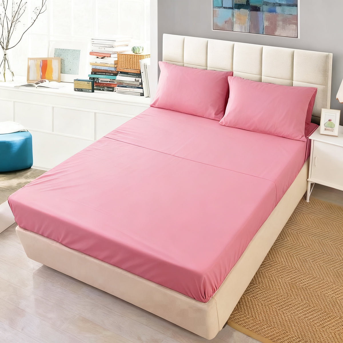 Juego de Sabanas 180cm Rosa