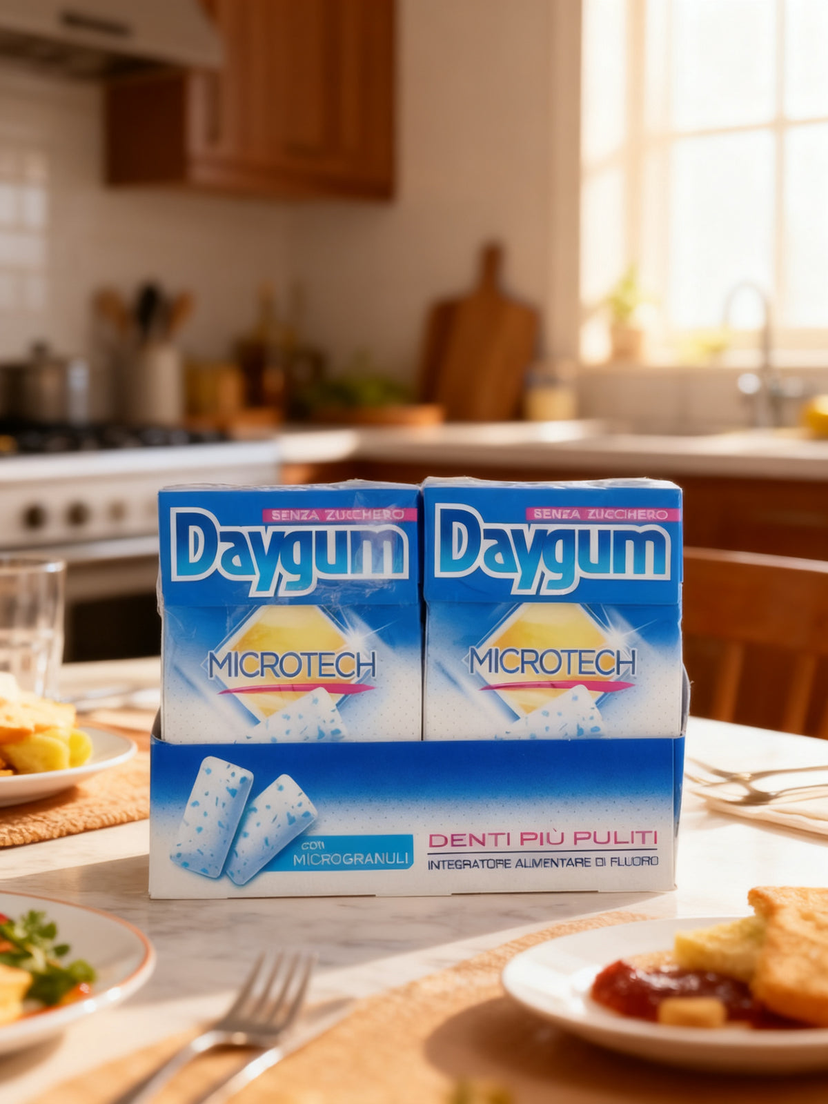 Daygum Microtech Chicle Sin Azúcar con Flúor - Cajón 15 uds
