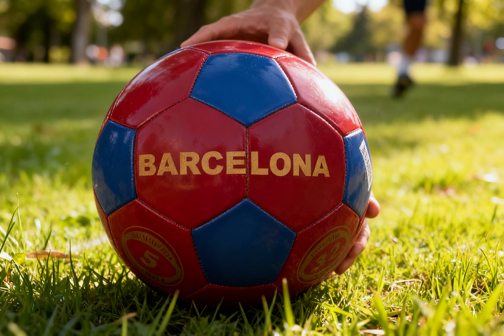 BALÓN DE FÚTBOL ROJO-AZUL BARCELONA