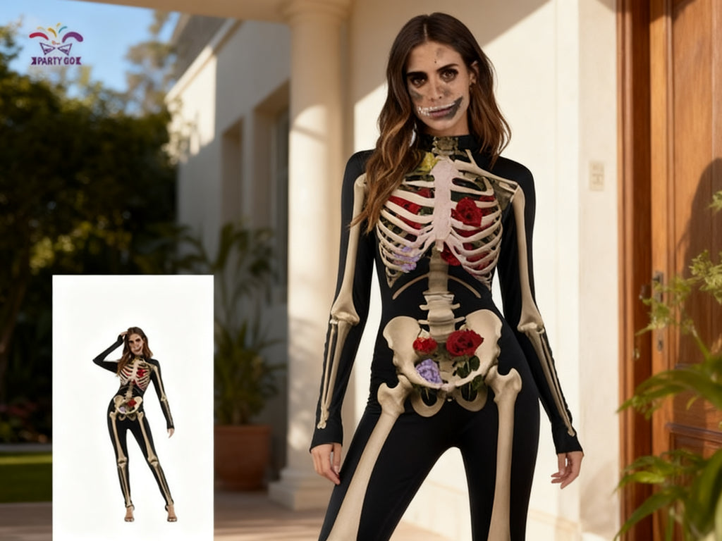 Disfraz de Halloween Adulto Mono Esqueleto