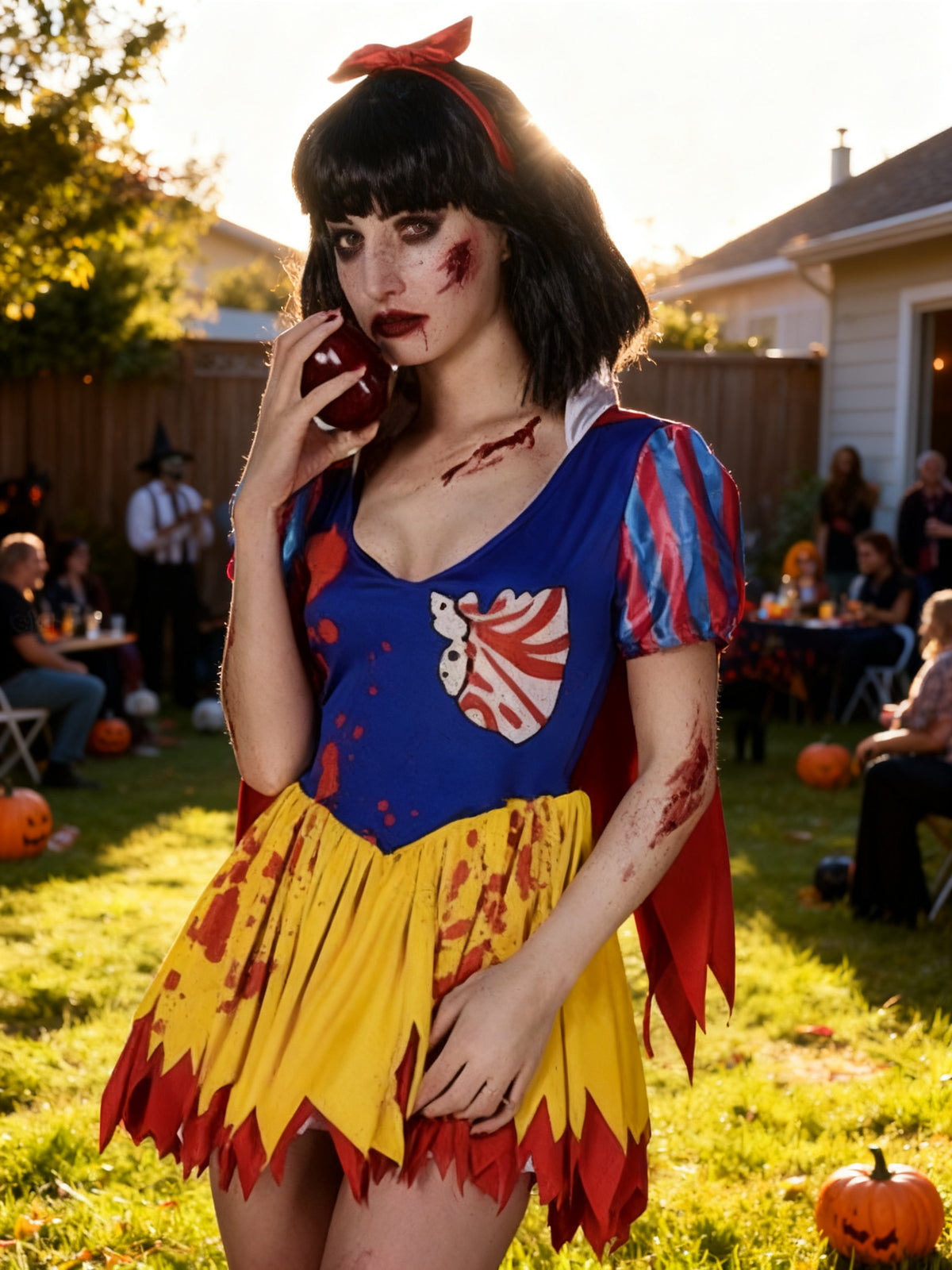 Conjunto de Vestido y Capa Blancanieves Terrorífica