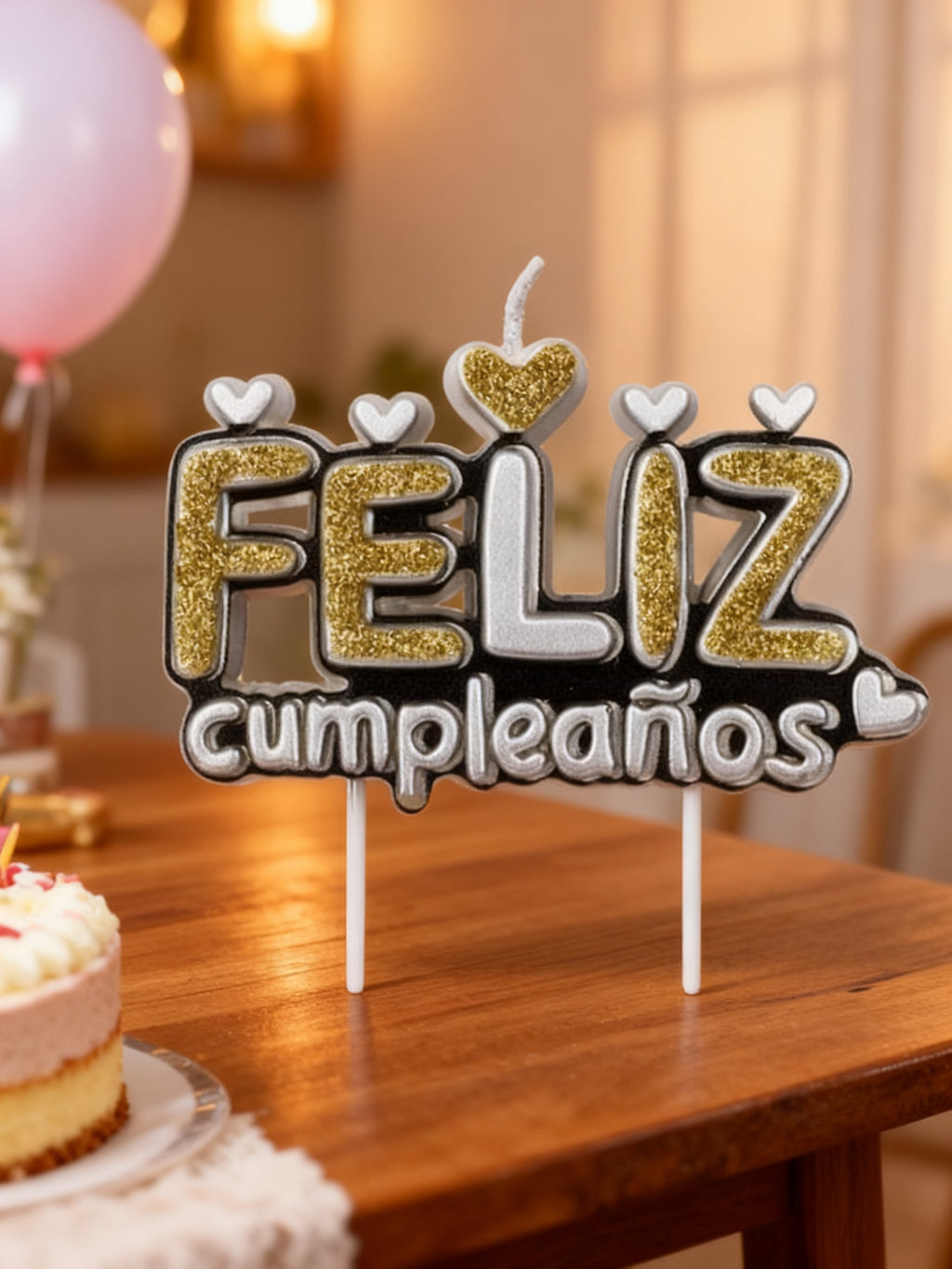 Vela de Cumpleaños Feliz para Decoración de Pastel