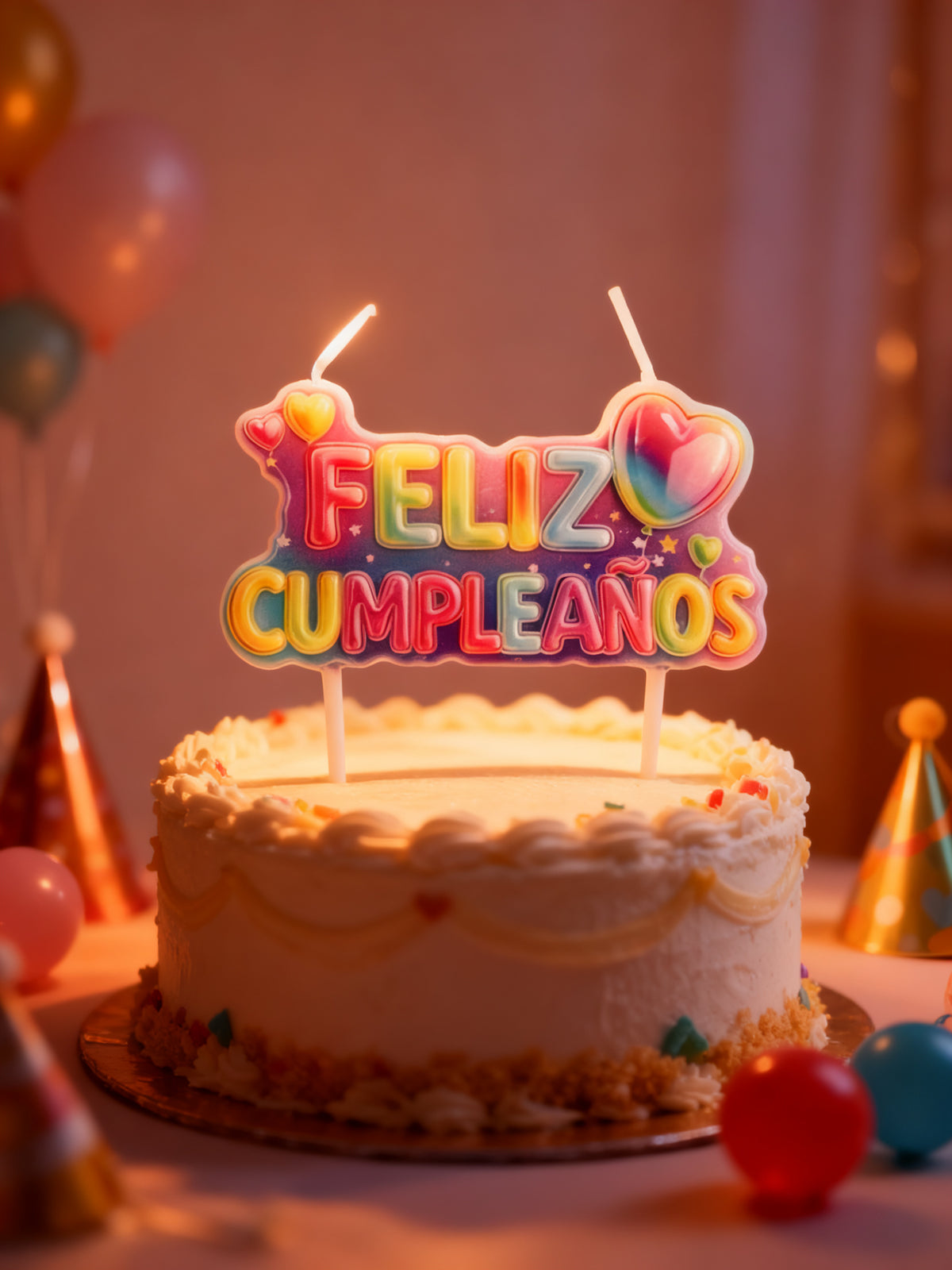 Vela Cumpleaños Feliz Decorativa