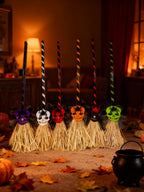 Escoba de Fantasma de Paja para Halloween