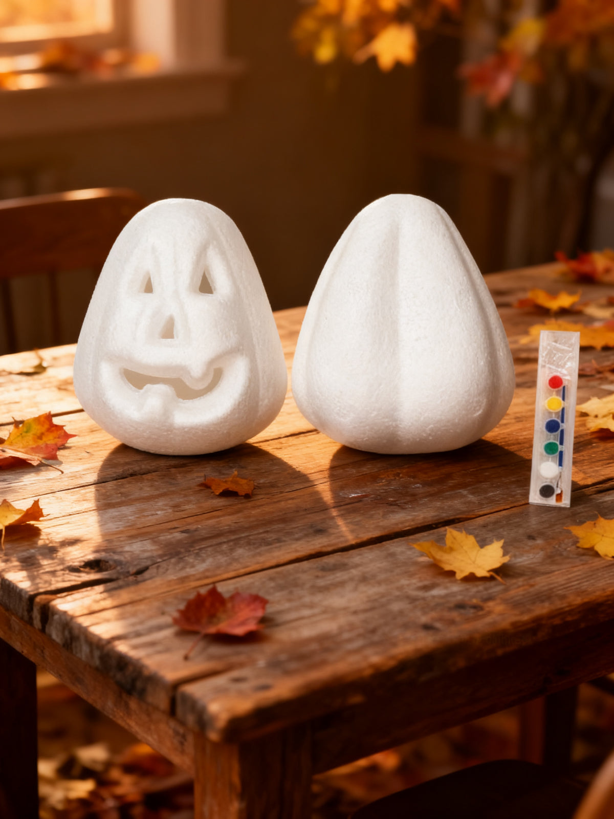 Calabaza Hueca Halloween con Set de Pintura (2 Piezas)
