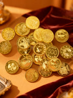 Monedas de Oro Pirata Simuladas Halloween 24 Unidades