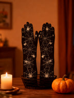Guantes de Halloween con Telarañas