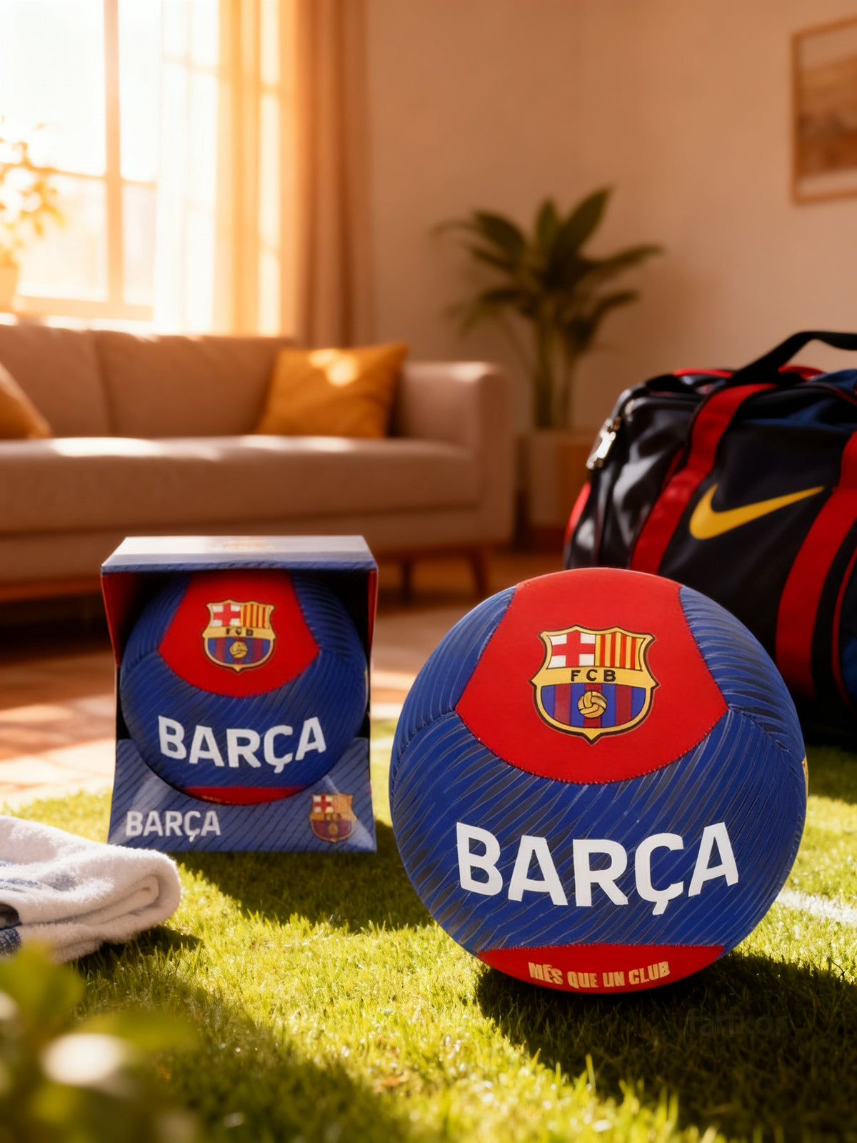 Balón de Fútbol Barça para Playa o Piscina