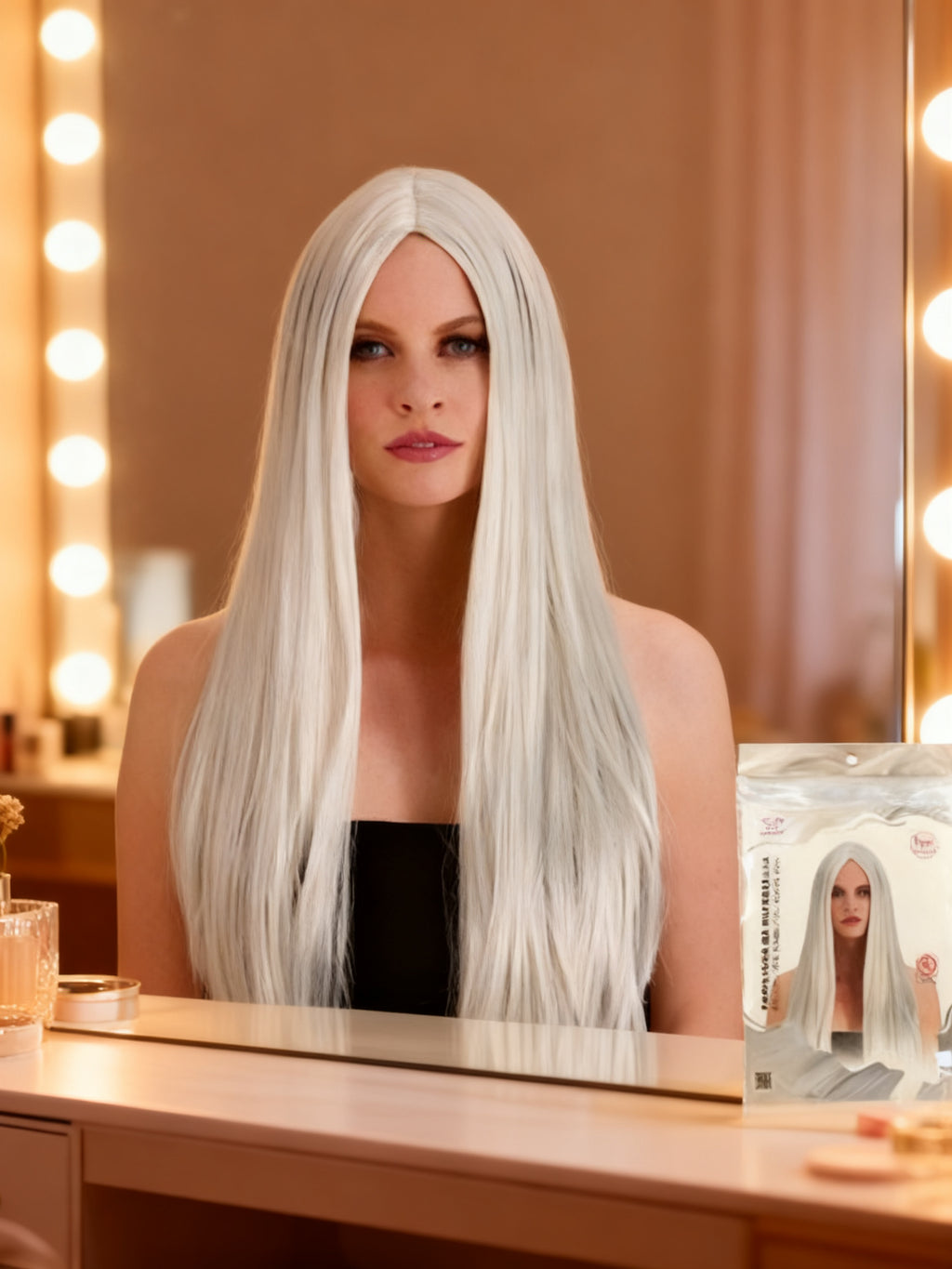 Peluca Blanca para Halloween