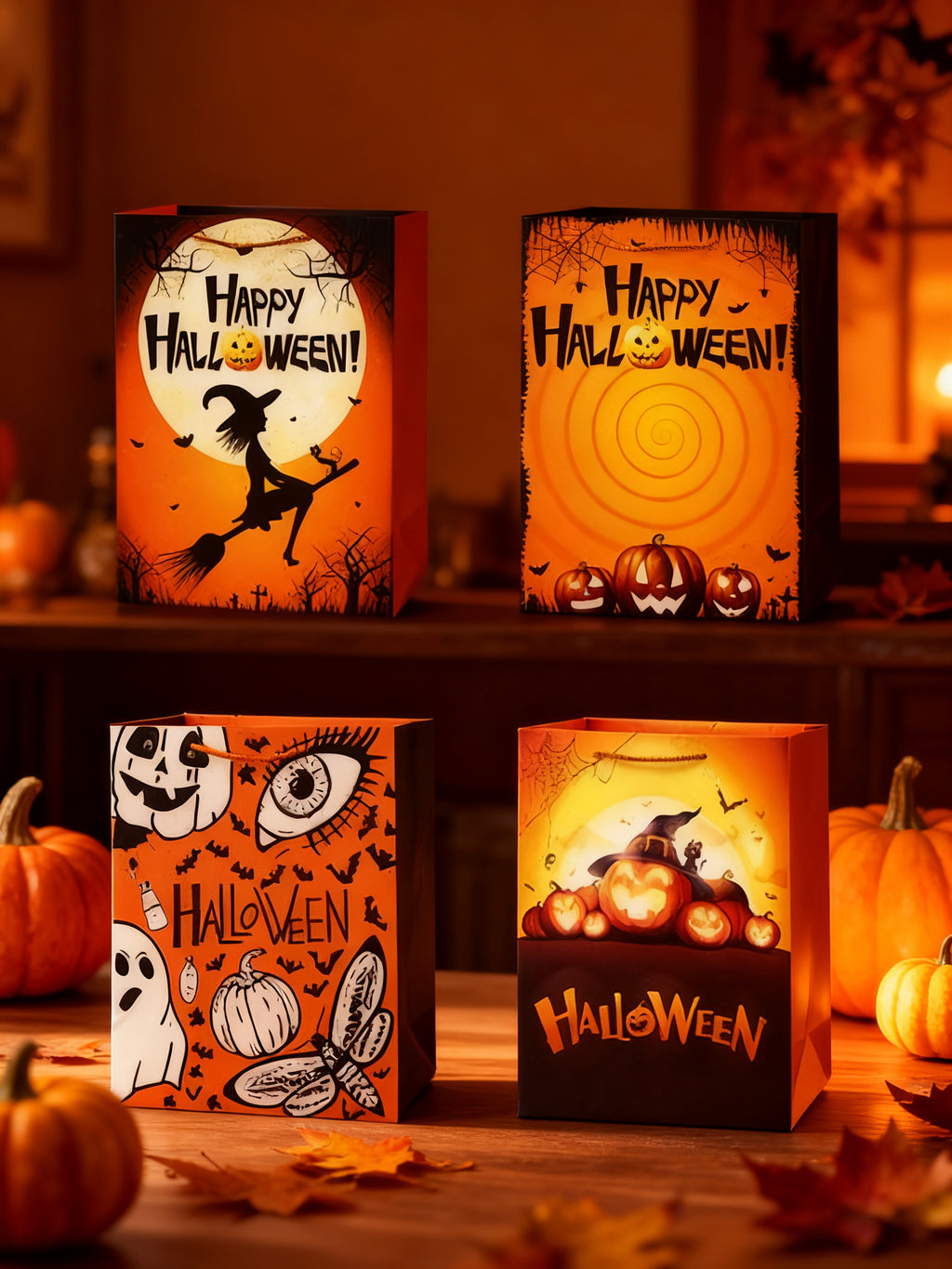 Bolsas de Regalo Halloween 4 Modelos Surtidos