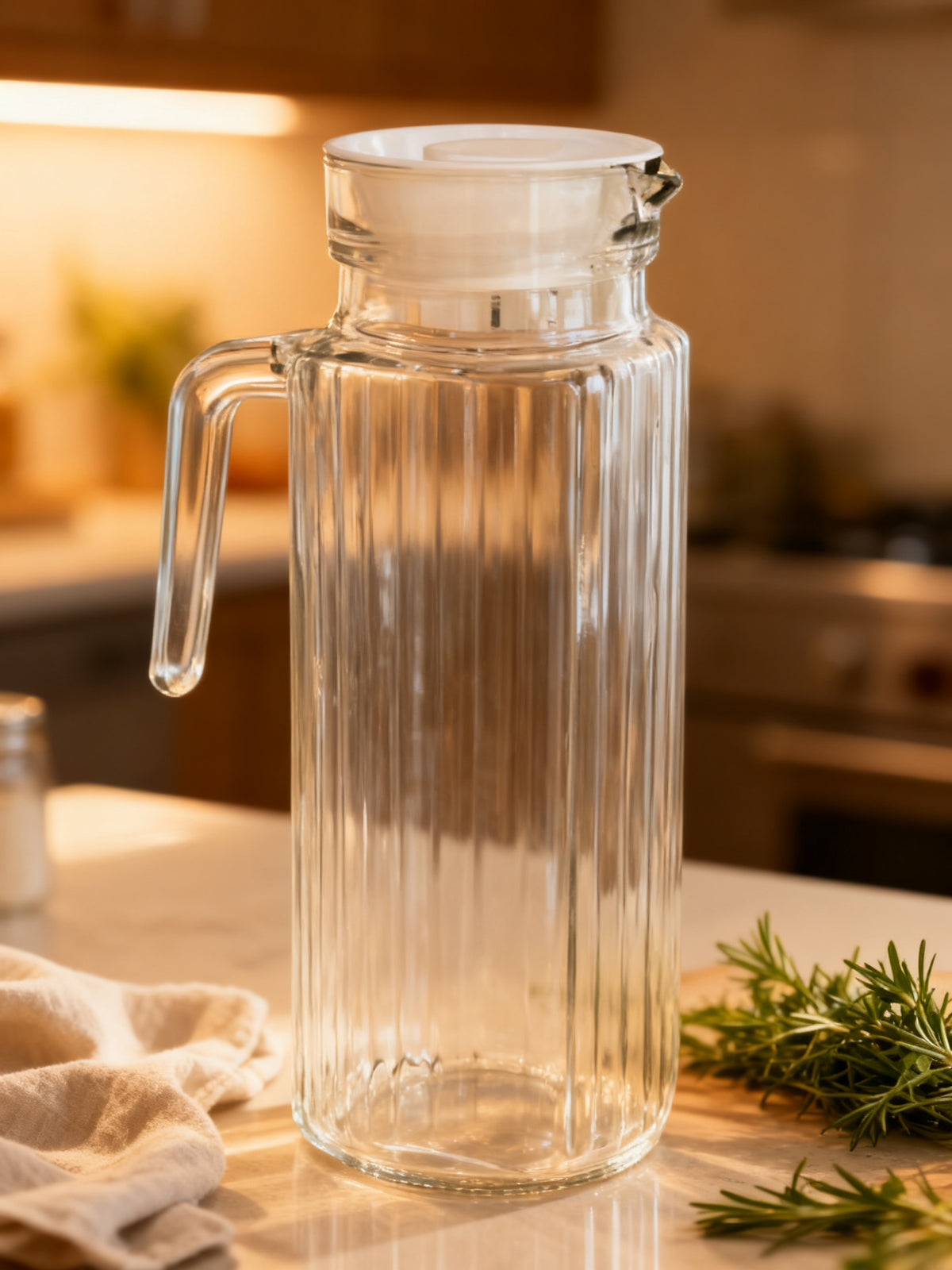 Jarra Frigo 1L Cristal Londres Tapa Blanca