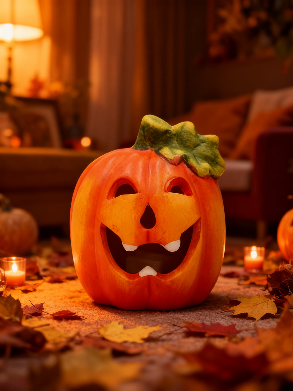 Lámpara Cálida de Cerámica para Halloween
