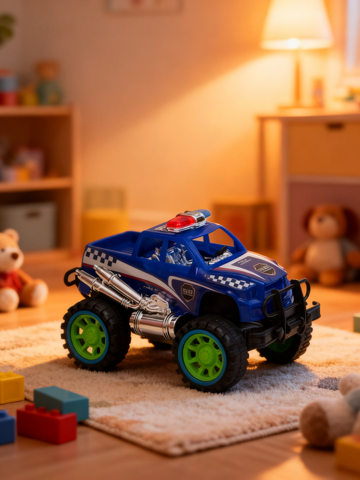 COCHE POLICIA 4X4 BURBUJA