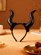 Diadema de Cuernos Negros para Halloween 26x28cm