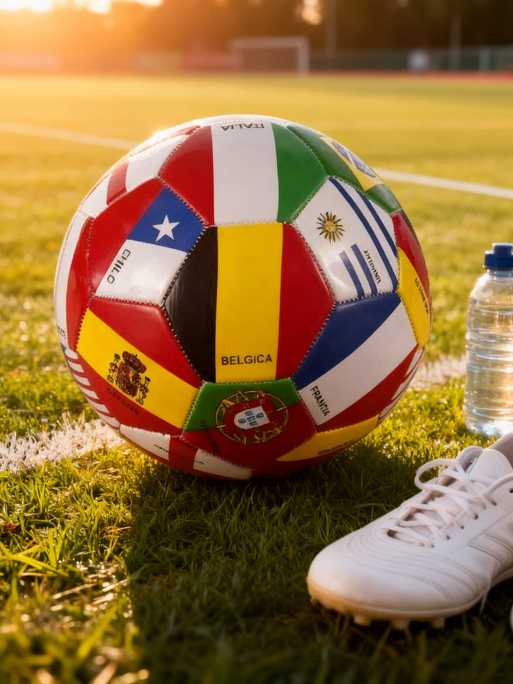Balón de Fútbol con Banderas de Países