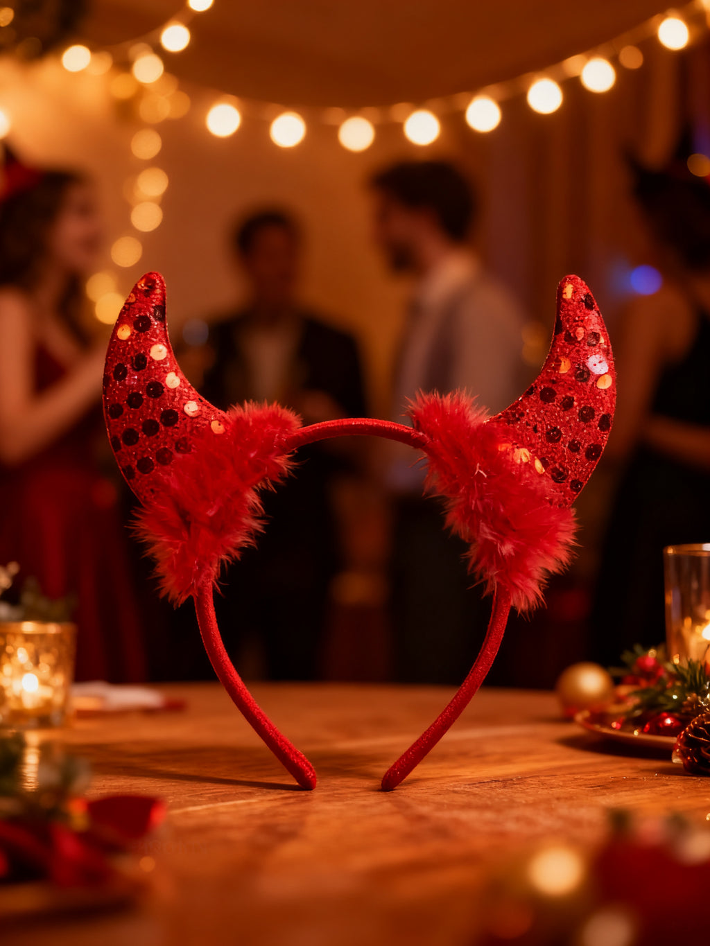Diadema de Cuernos Rojos para Halloween