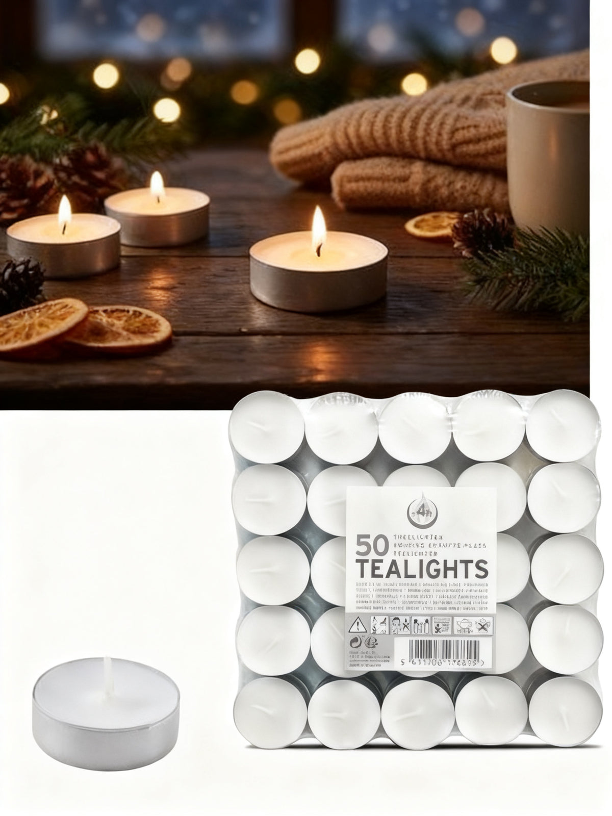 Velas Calientaplatos X50 - 4 Horas