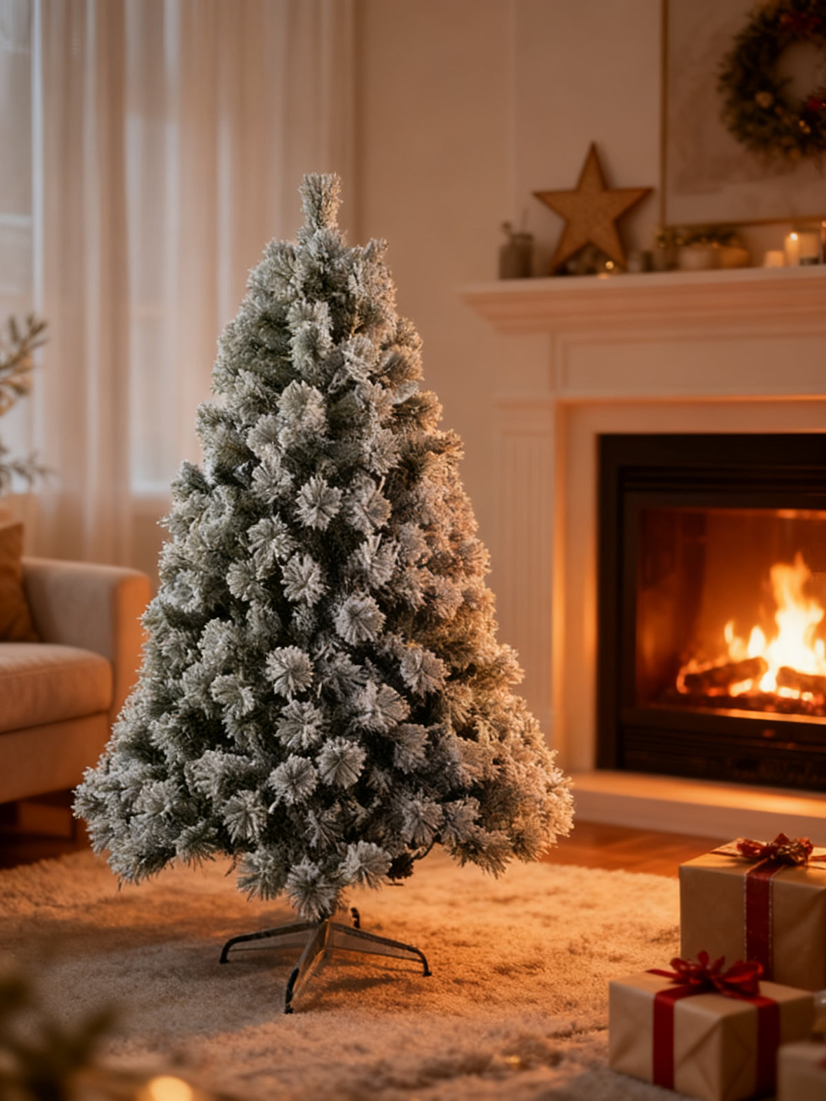 Arbol Navidad Nevado 60cm 25T