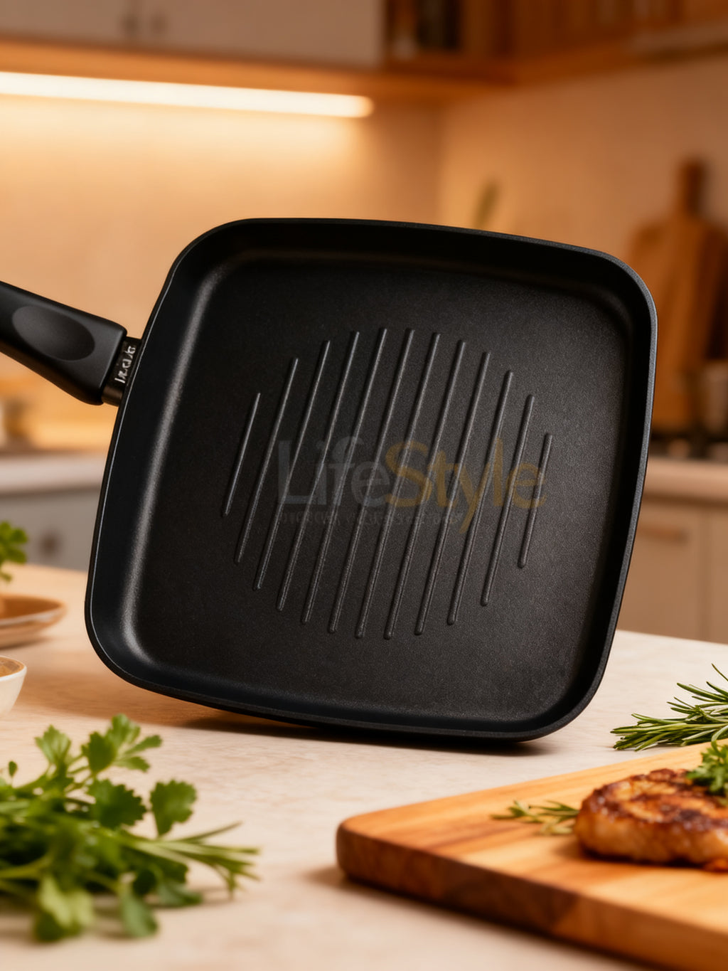 Asadora Aluminio Inducción Grill 27x27 cm