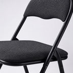 Silla Plegable Acolchada | Marco Metálico y Tela Suave | Salón, Oficina y Terraza