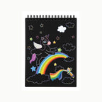 Cuaderno de Dibujo Sgrafito A5 | Papel Mágico Unicornio | Arte Creativo para Niños y Adultos