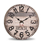 Reloj de Pared Rústico de Madera | Estilo Natural | Salón, Dormitorio y Playa