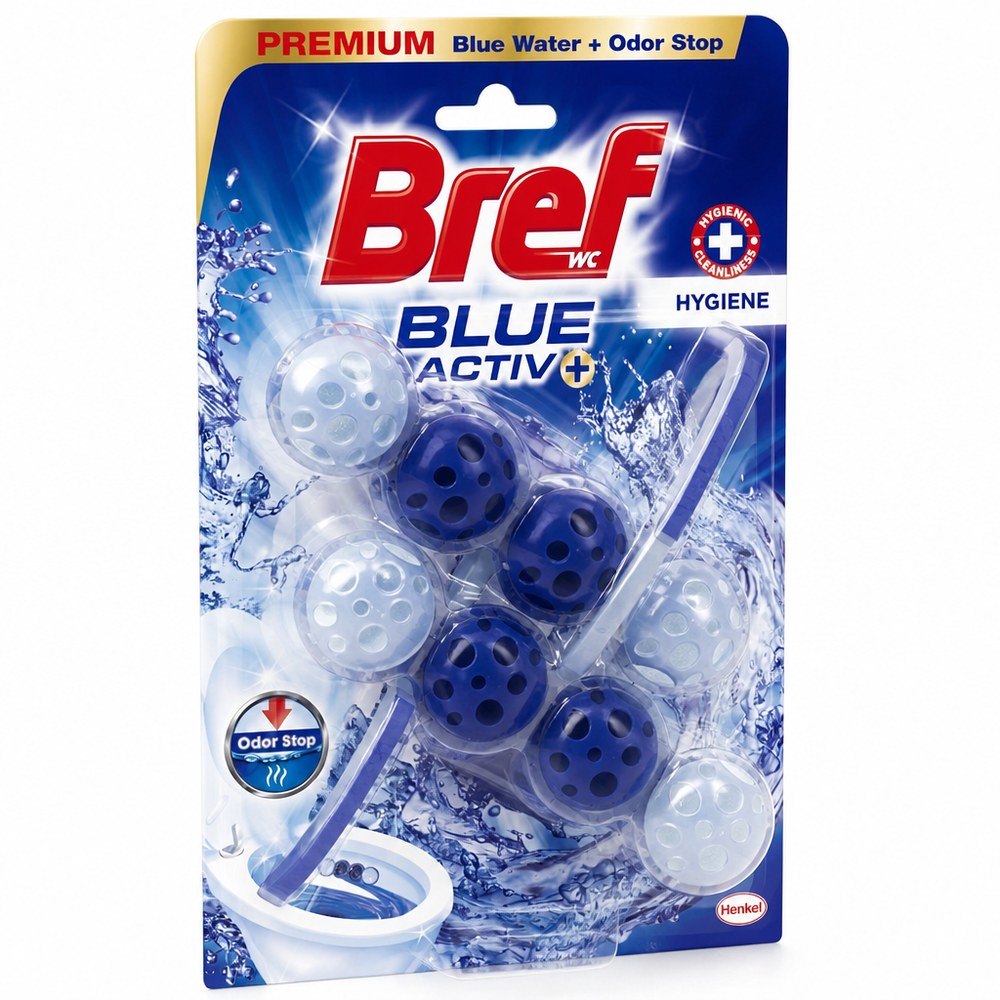 Limpiador para Inodoro Bref Blue Activ+ | Control de Olores y Manchas | Depósito WC
