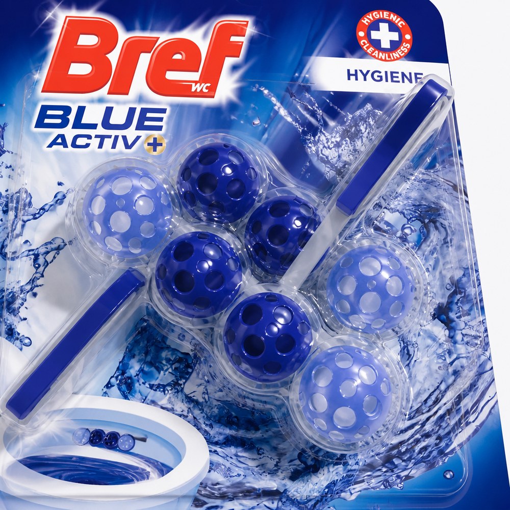 Limpiador para Inodoro Bref Blue Activ+ | Control de Olores y Manchas | Depósito WC