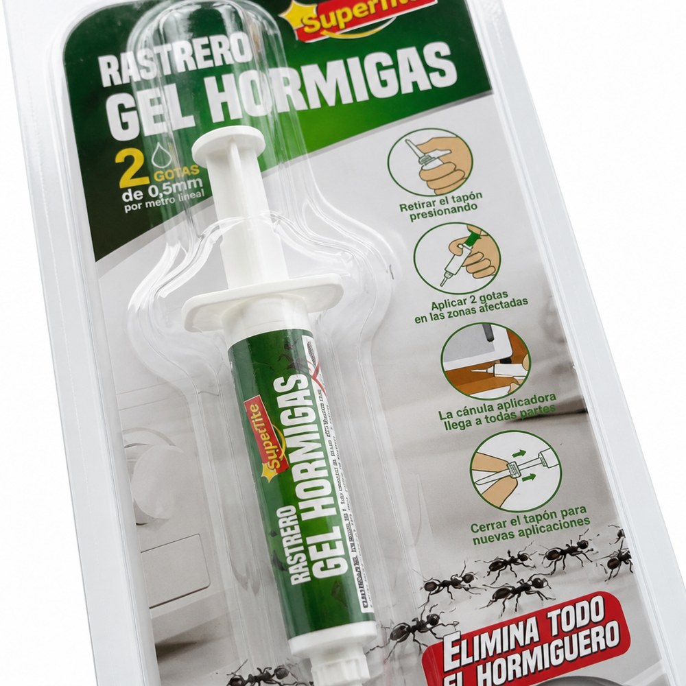 Cebo en Gel para Hormigas SuperTite | 5 g | Efecto hasta 3 Meses | Cánula Flexible
