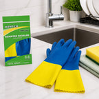 Guantes de Limpieza Bicolor Jupiter | 100% Látex | Talla 8-8½ | Hogar y Profesional