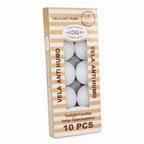 Velas Pequeñas Anti Humo | Pack 10 Pcs | Decoración y Ambiente | Combustión Suave