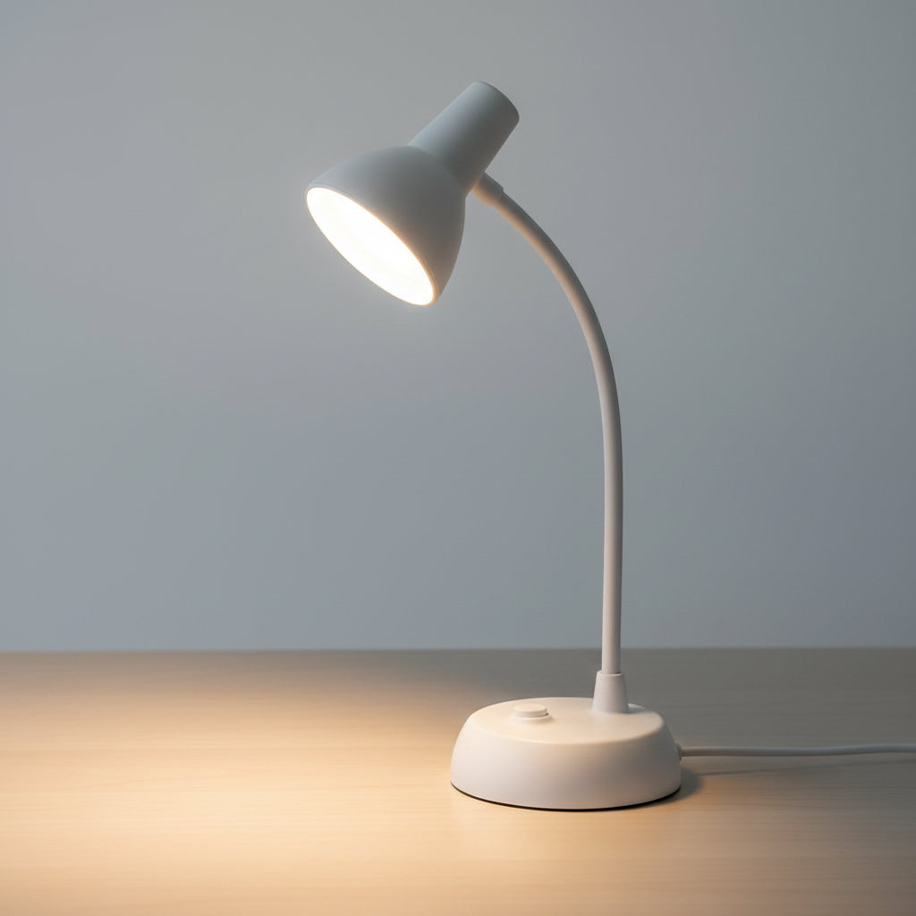 Lámpara de Mesa Blanca | Diseño Minimalista | Escritorio y Mesilla